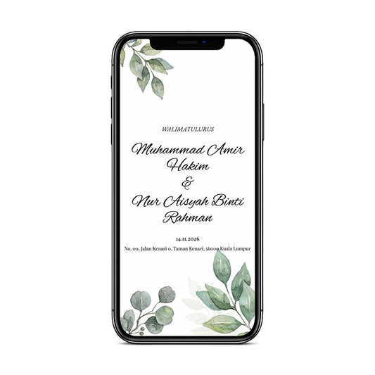 Kad Kahwin Digital Minimalistik & Moden