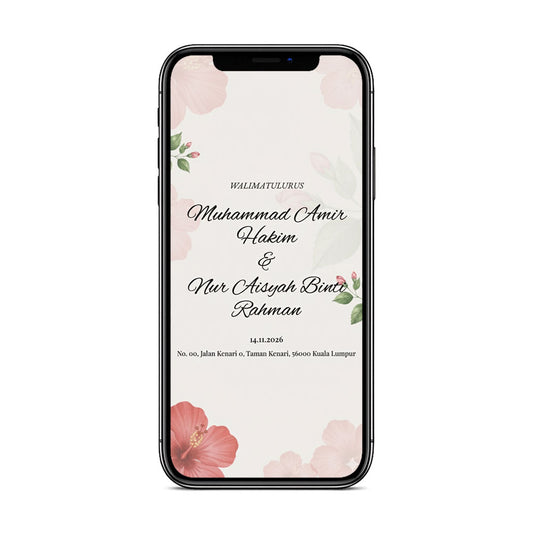 Kad Kahwin Digital Minimalistik & Moden